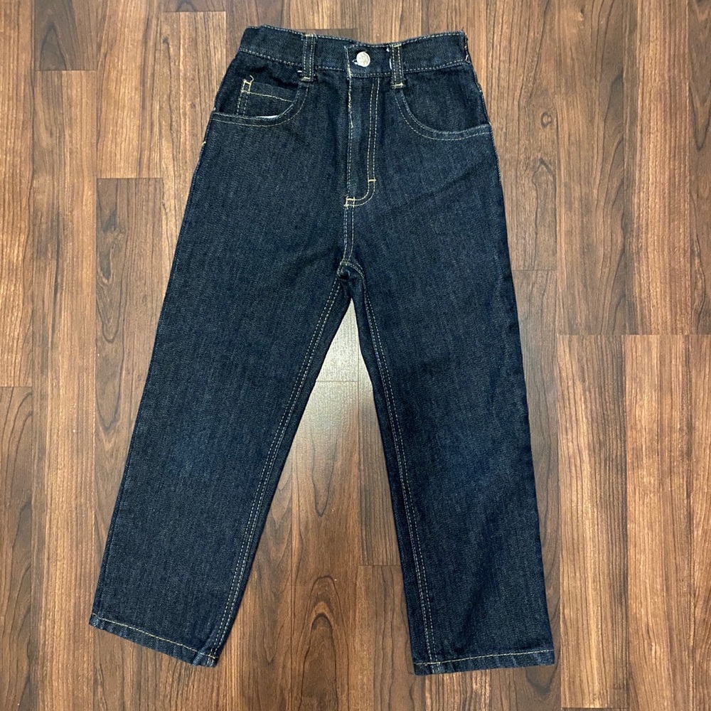 Boys dark wash jeans, size 4
